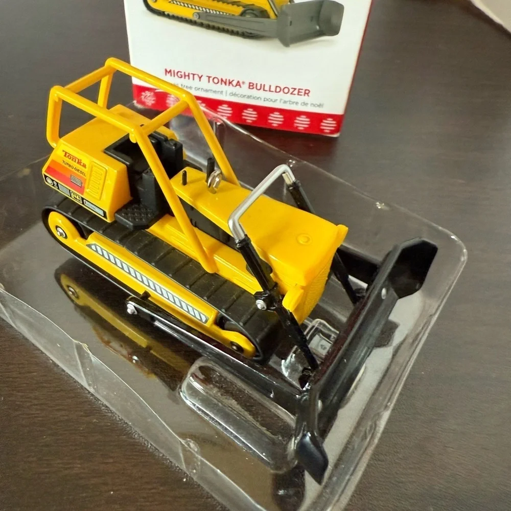 Tonka Mighty Bulldozer Ornament - Yellow and Black